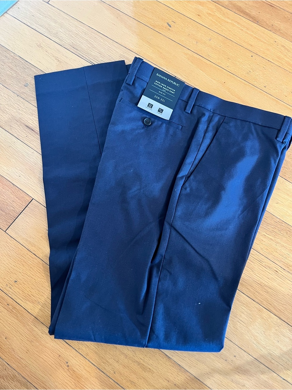 Banana Republic Men's Navy Dress Pants - Slim Tailored